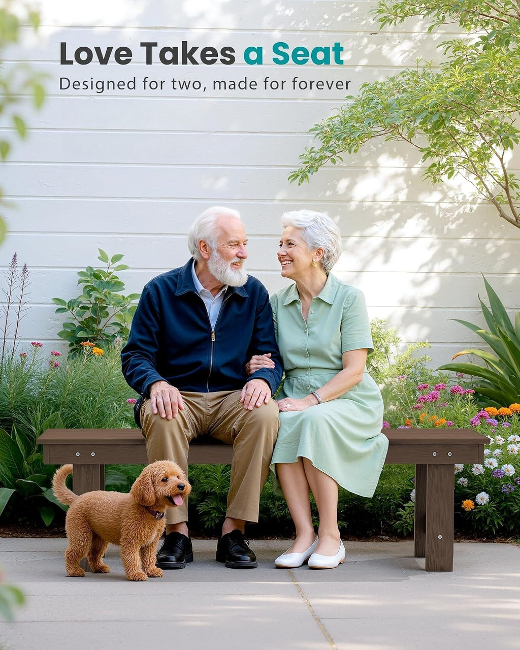 All‑Weather HDPE Outdoor Patio Bench