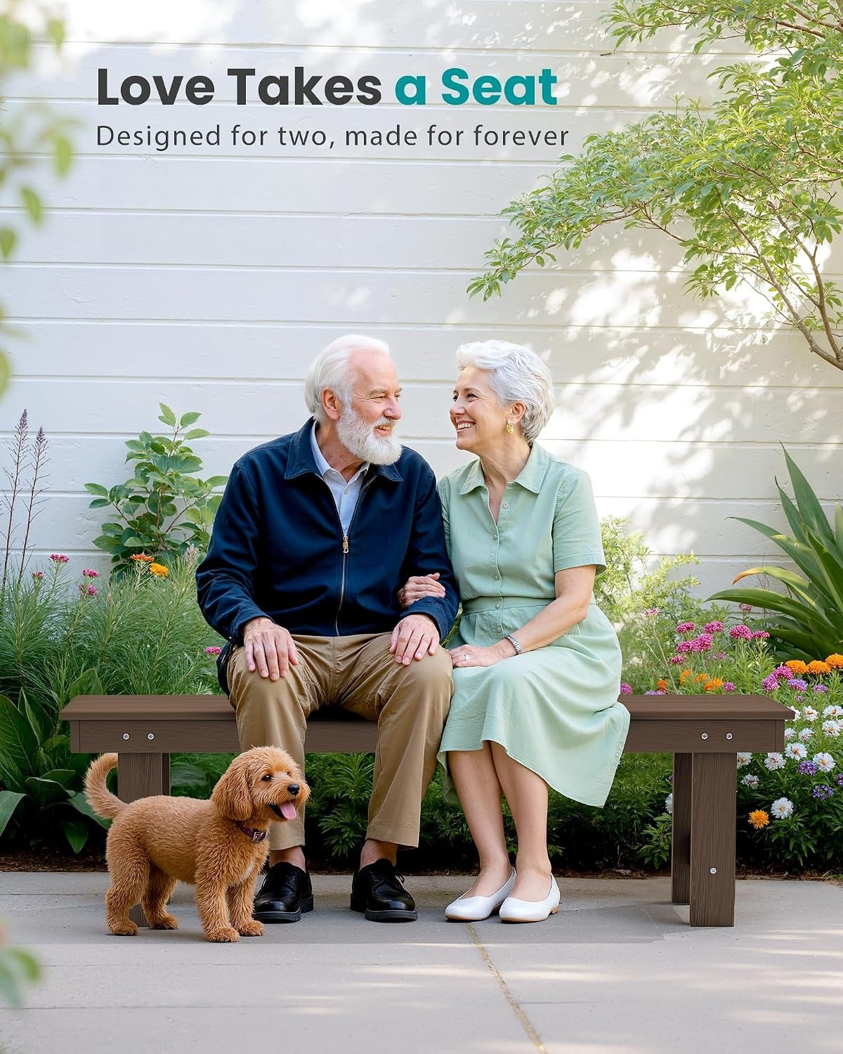 All‑Weather HDPE Outdoor Patio Bench