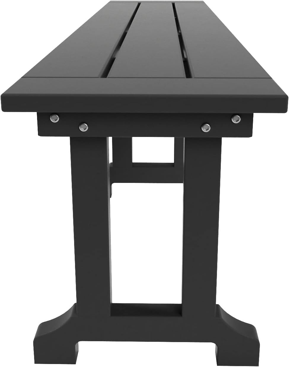 Gray HDPE Heavy‑Duty Outdoor Patio Bench