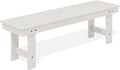White HDPE Two‑Person Backless Bench