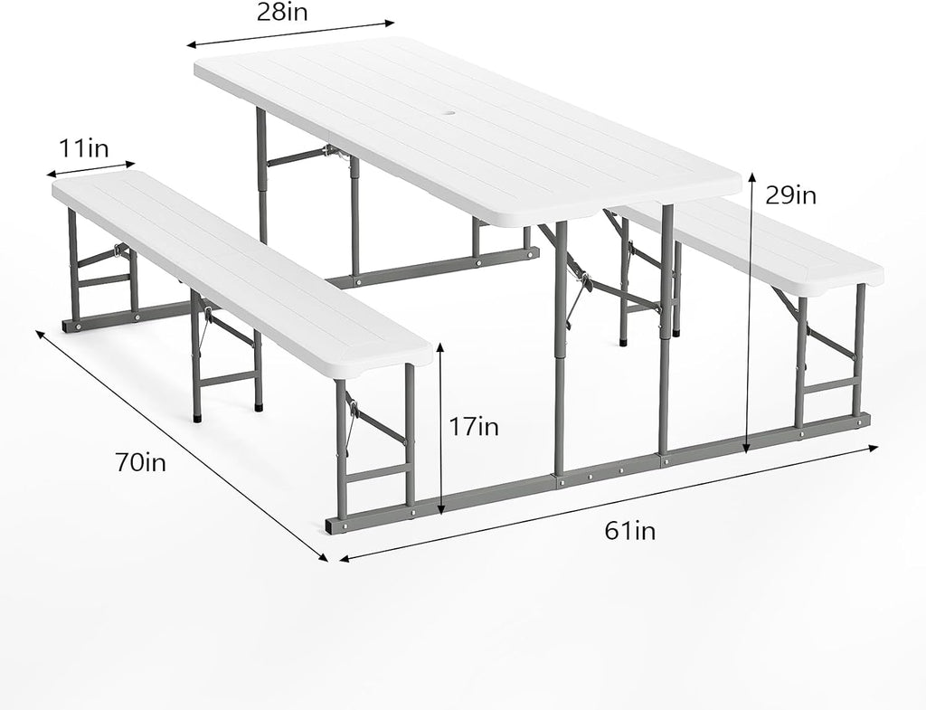 Portable Folding Outdoor Picnic Table Set