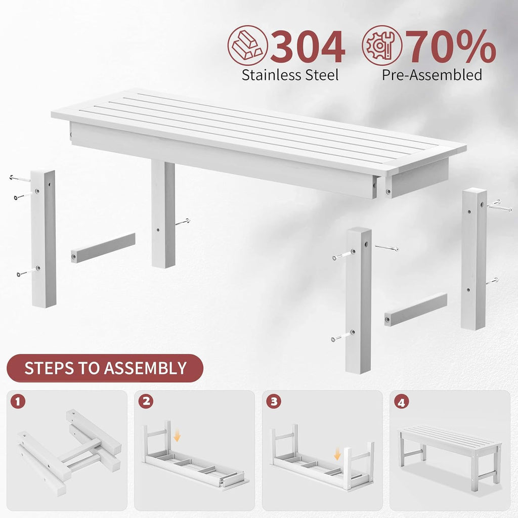Poly Lumber Weatherproof Outdoor Bench