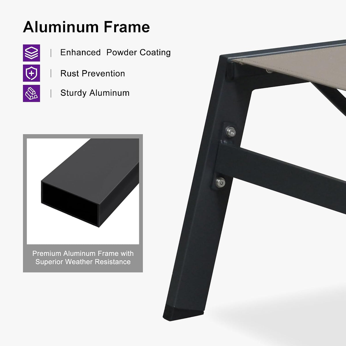 Aluminum Adjustable Outdoor Lounge Chairs