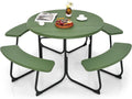 HDPE Round Outdoor Picnic Table Set