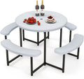 HDPE Round Outdoor Picnic Table Set
