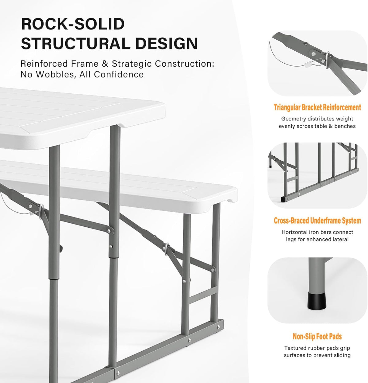Portable Folding Outdoor Picnic Table Set