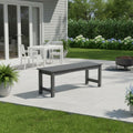 Grey Poly‑Lumber Weatherproof Garden Bench