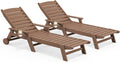 Adjustable Wheeled HDPE Outdoor Loungers