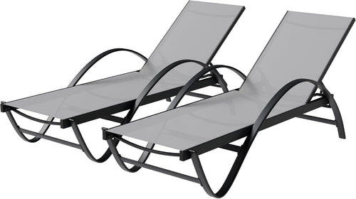 Adjustable Armrest Outdoor Lounge Chairs
