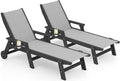 Textilene Wheeled Outdoor Lounge Chairs