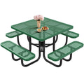 Metal Square Outdoor Picnic Table Set
