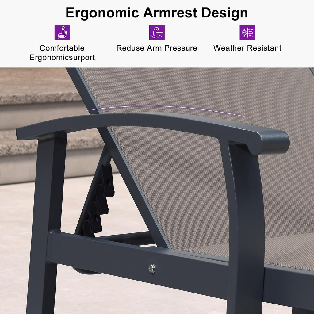Aluminum Adjustable Outdoor Lounge Chairs