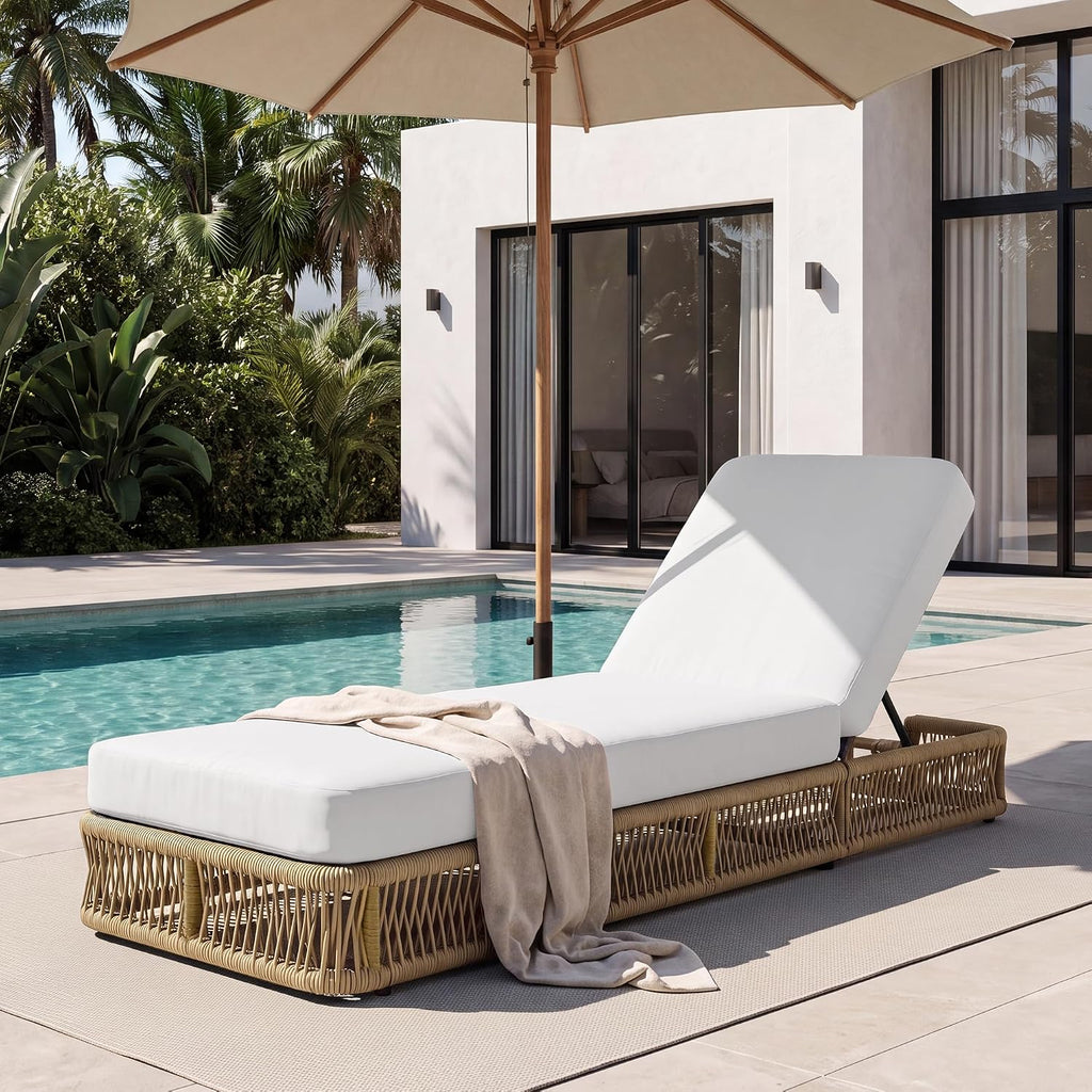 Wicker Cushioned Outdoor Lounge Chairs