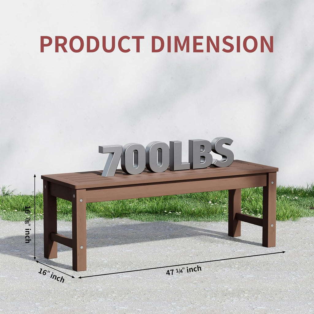 Poly Lumber Weatherproof Outdoor Bench