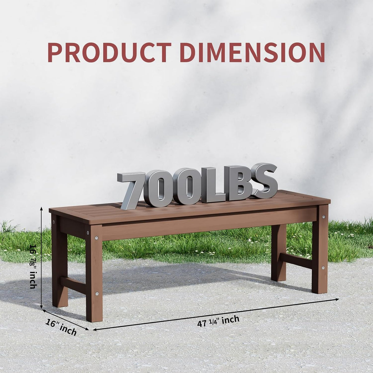 Poly Lumber Weatherproof Outdoor Bench