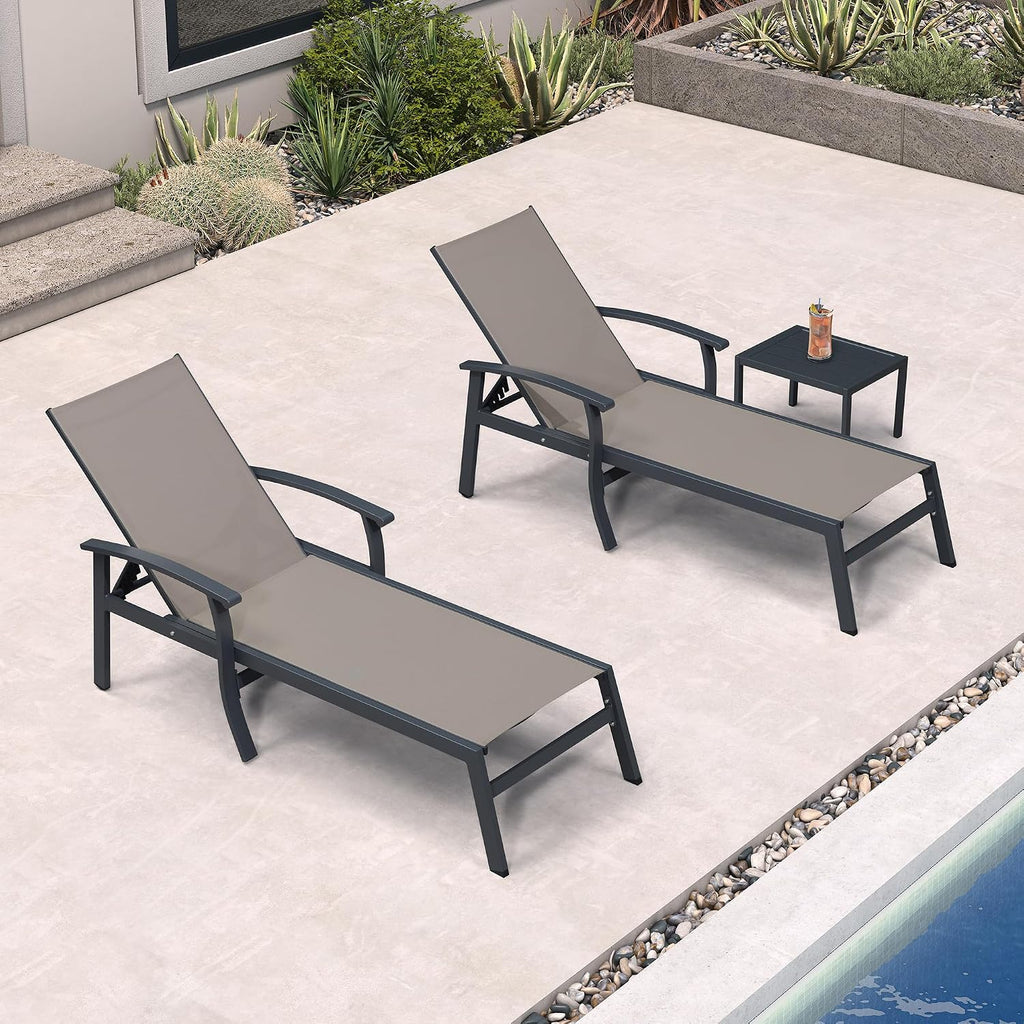 Aluminum Adjustable Outdoor Lounge Chairs