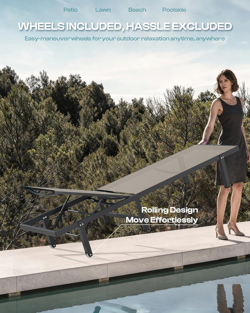 Adjustable Aluminum Outdoor Lounge Chairs