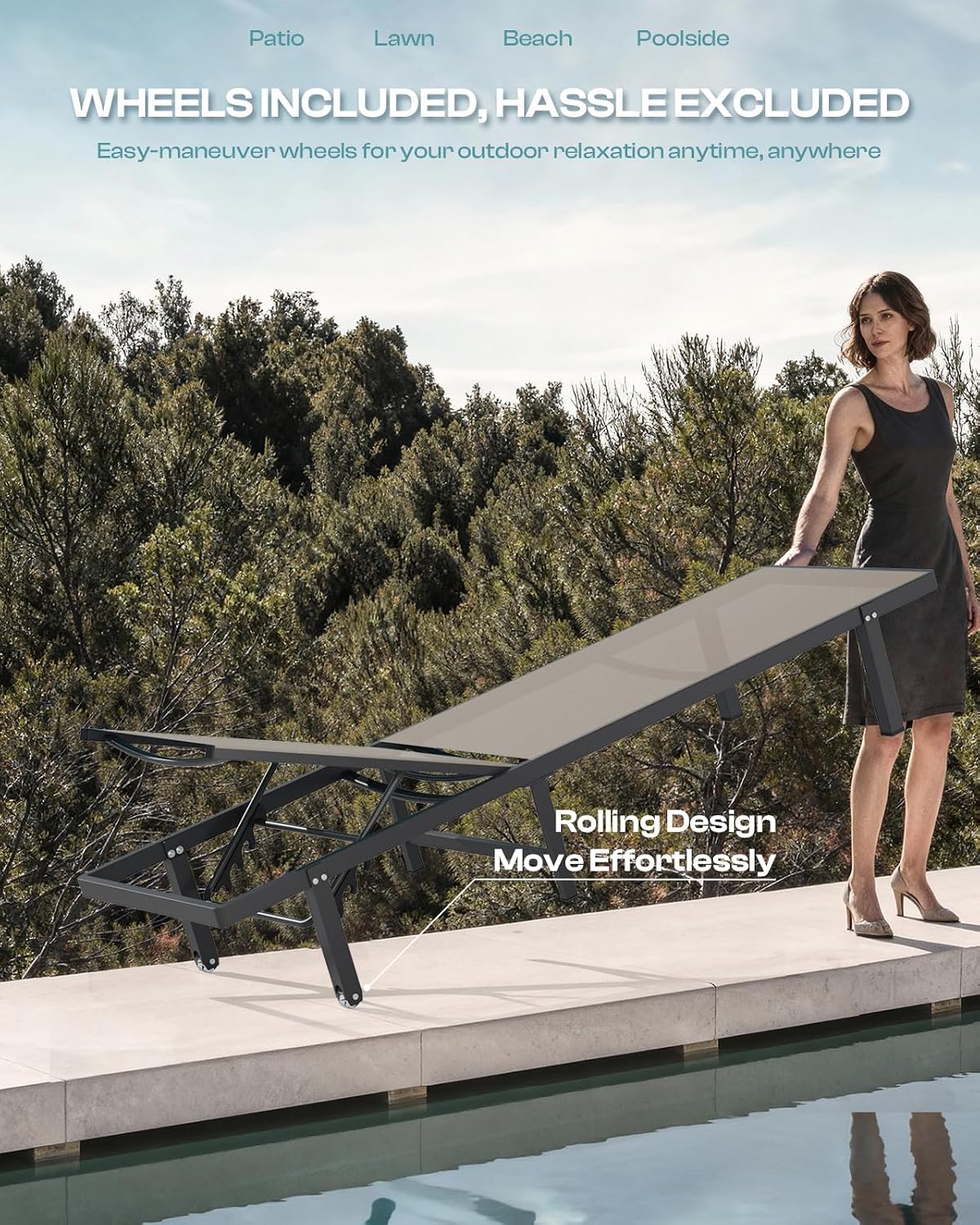 Adjustable Aluminum Outdoor Lounge Chairs