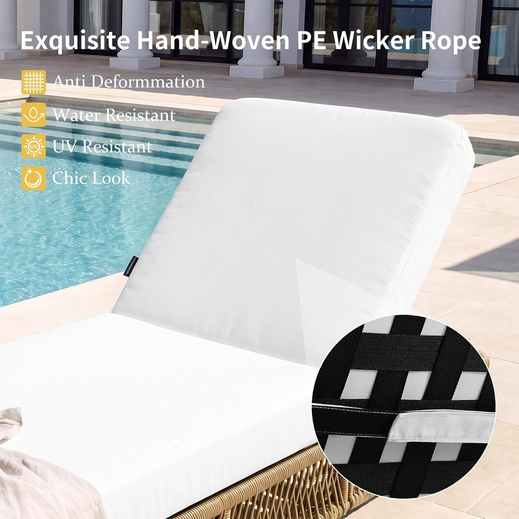Wicker Cushioned Outdoor Lounge Chairs