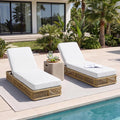Wicker Cushioned Outdoor Lounge Chairs