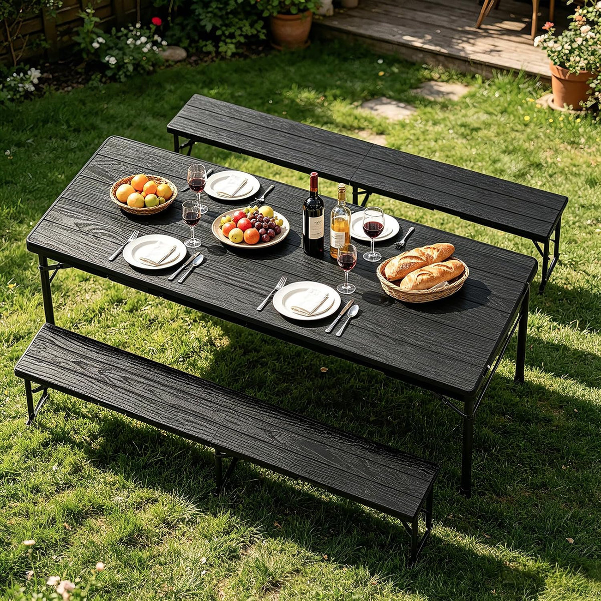 Portable HDPE Folding Picnic Table Set