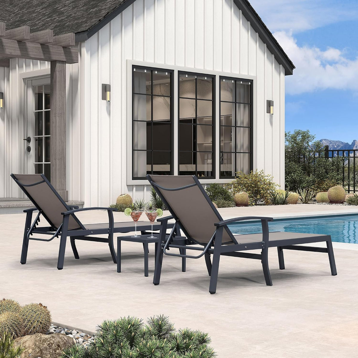 Aluminum Adjustable Outdoor Lounge Chairs