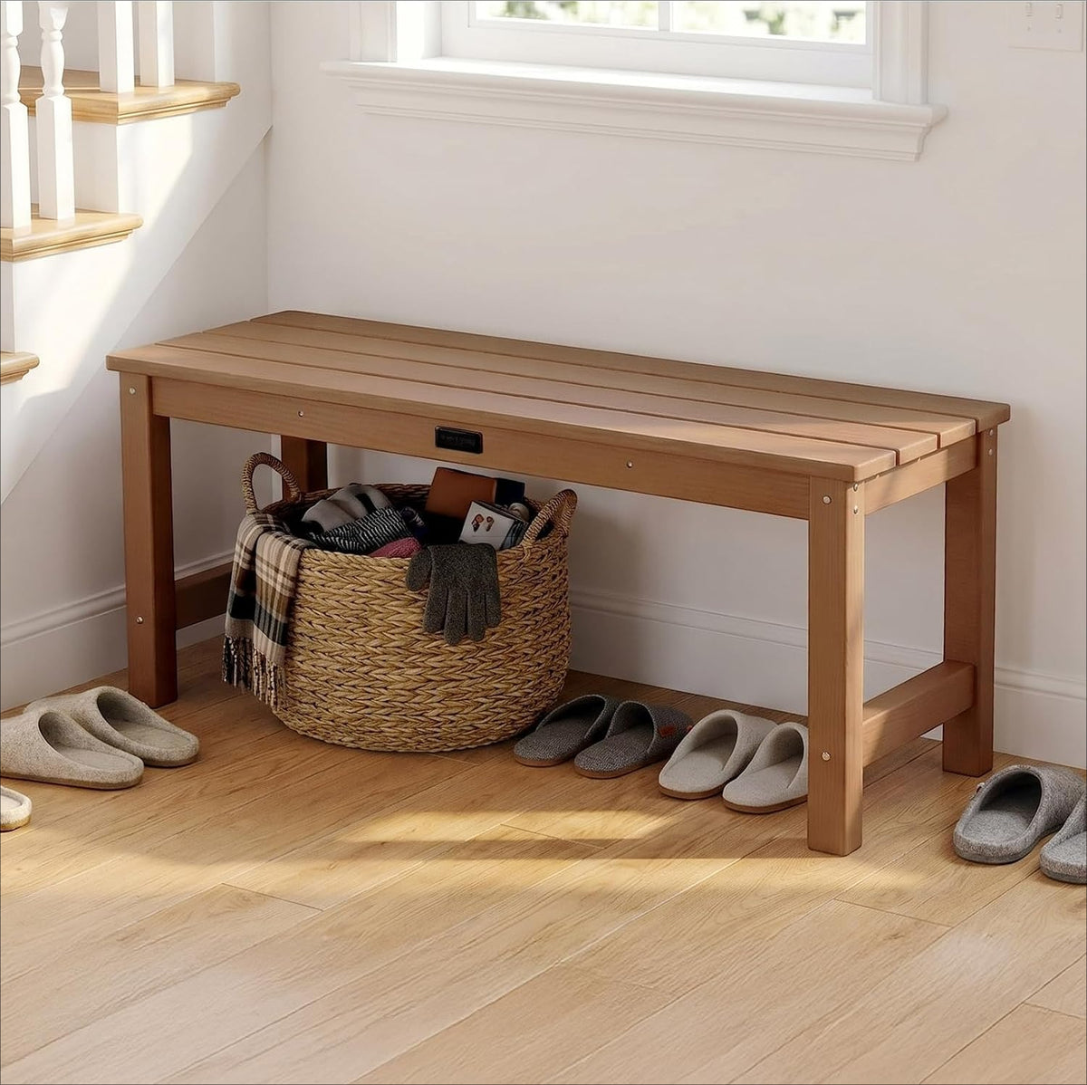 Heavy‑Duty HDPE Outdoor Patio Bench
